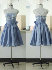 Sleeveless Lace Bridesmaid Dresses Short Taffeta Bridesmaid Dresses Knee Length