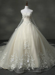 Stylish Wedding Dresses Sweetheart With Appliques Ball Gown Wedding Dresses