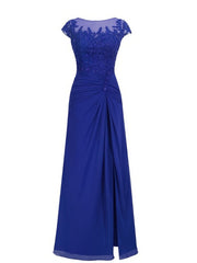 Trendy A-Line Cap Sleeve Appliques Beading Floor-Length Mother Dresses