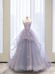 Tulle Ball Gown Sweetheart Lace-Up Back Sleeveless Quinceanera Dresses