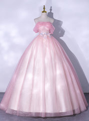 Tulle Off the Shoulder Appliques Quinceanera Dress