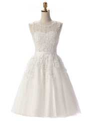 White Lace Short Beaded Homecoming Dress