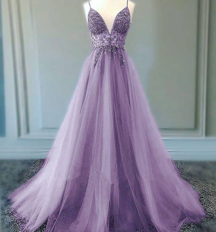 A line Lilac Long Prom Dresses For Black girls Party Evening Gowns