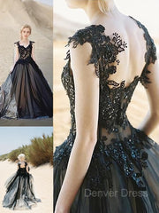 Ball Gown Sweetheart Sweep Train Tulle Evening Dresses For Black girls With Appliques Lace