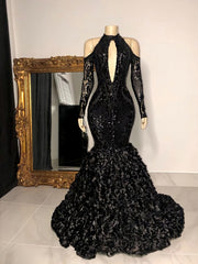 Black Long Prom Dresses For Black girls Formal Evening Dresses