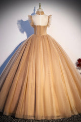 Lovely Tulle Long Formal Dress Outfits For Girls, A-Line Evening Dress Outfits For Women with Corset
