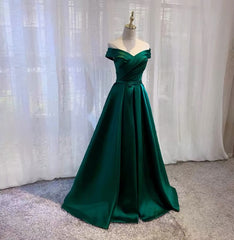 Prom Dresses, Off Shoulder Satin Evening Dress, Party Dress