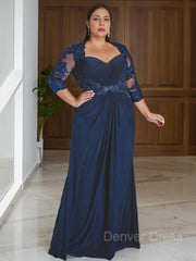 Sheath Sweetheart Floor-Length Chiffon Mother of the Bride Dresses For Black girls With Appliques Lace